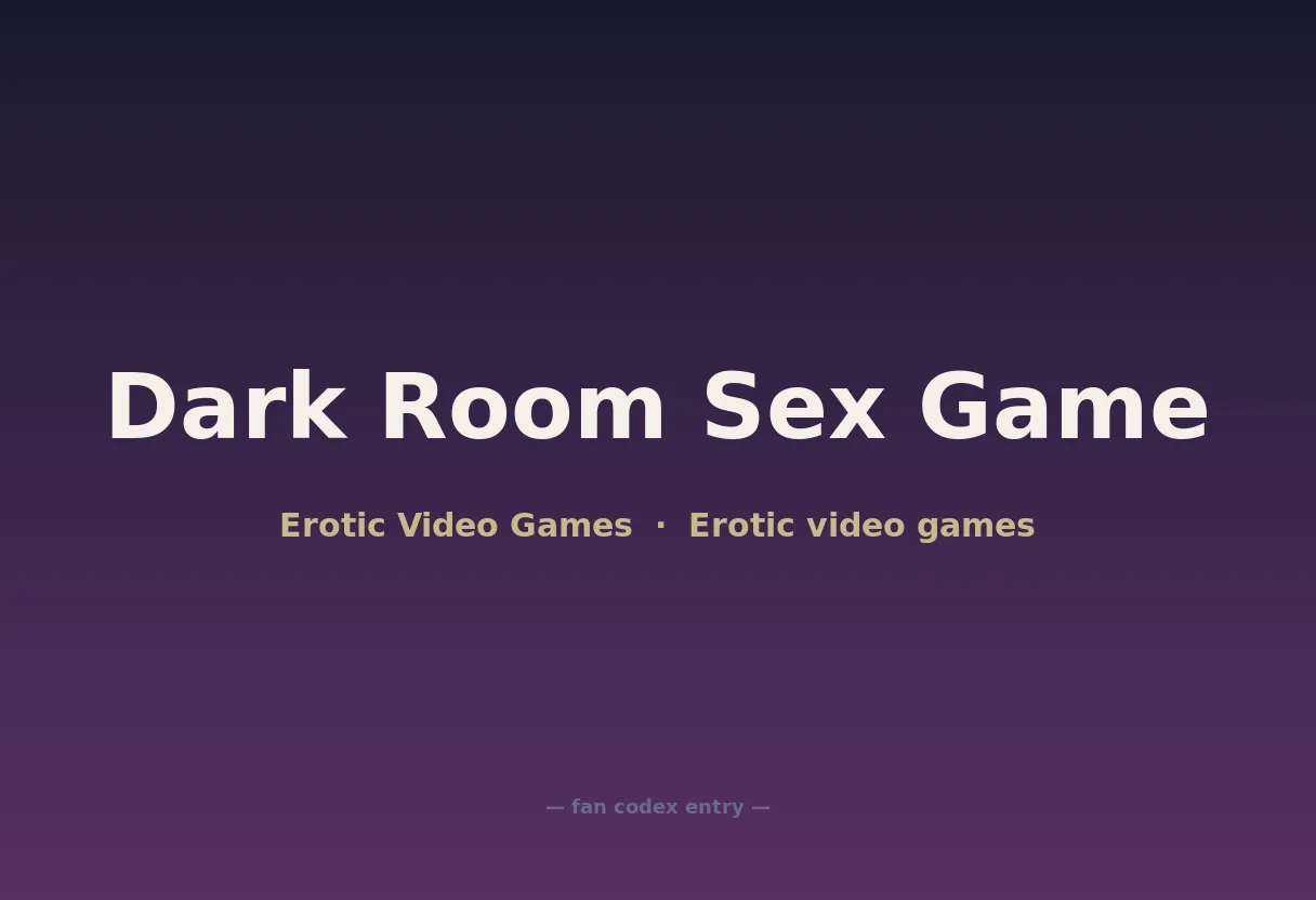 Dark Room Sex Game