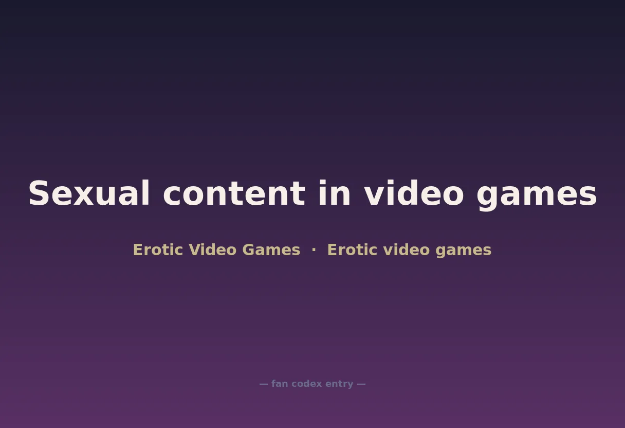 Sexual content in video games